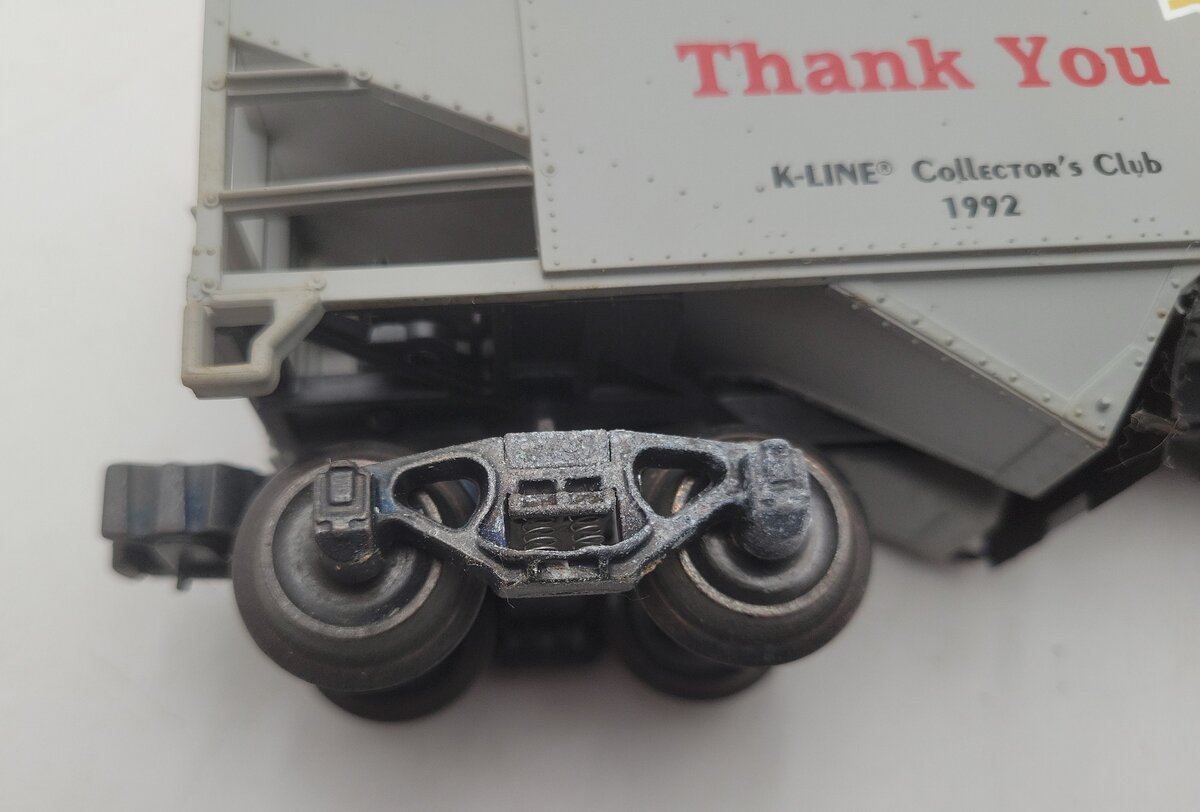 K-Line K90002 O Gauge 1992 Collector Club 2-Bay Covered Hopper Car #90002 EX/Box