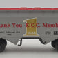 K-Line K90002 O Gauge 1992 Collector Club 2-Bay Covered Hopper Car #90002 EX/Box