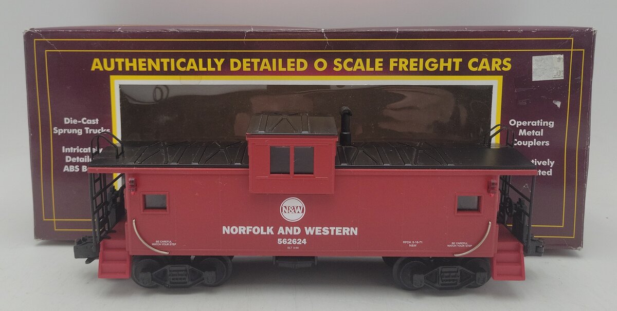 MTH 20-9103 O Norfolk and Western Extended Vision Caboose #562624 EX/Box