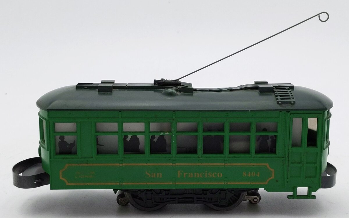 Lionel 6-18404 O Gauge San Francisco Green Trolley Car #8404