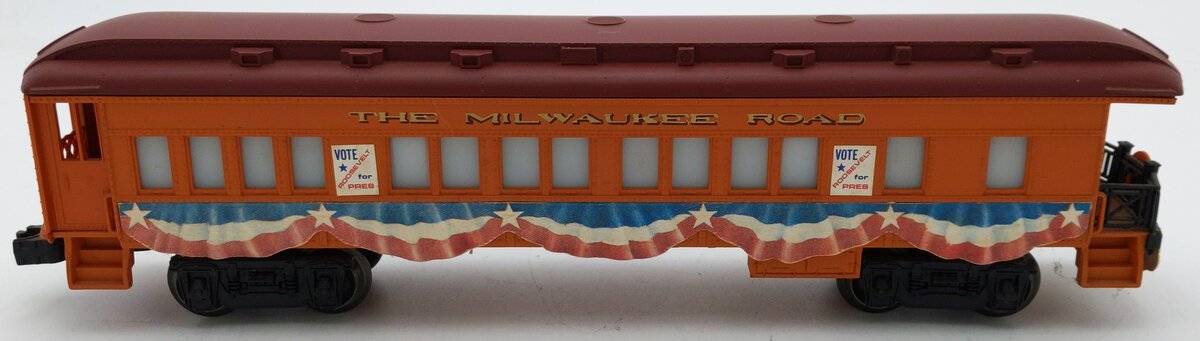 Lionel 6-9527 O Gauge Milwaukee Road FDR Campaign Observation Car VG
