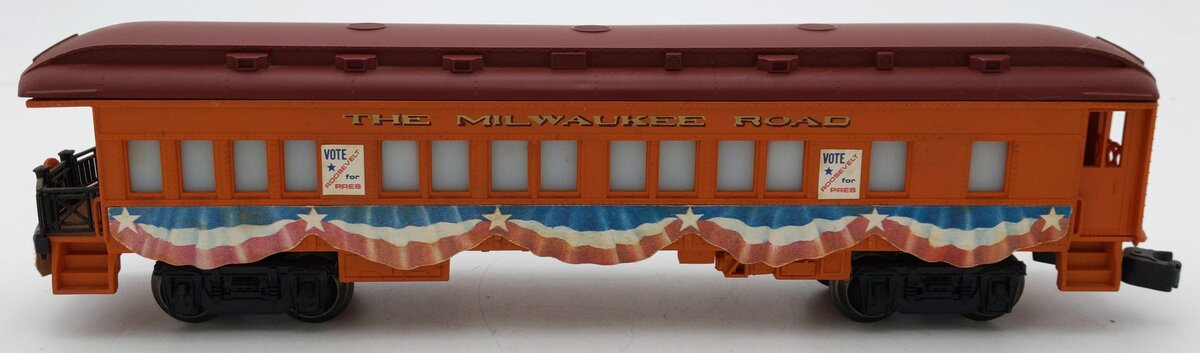 Lionel 6-9527 O Gauge Milwaukee Road FDR Campaign Observation Car VG