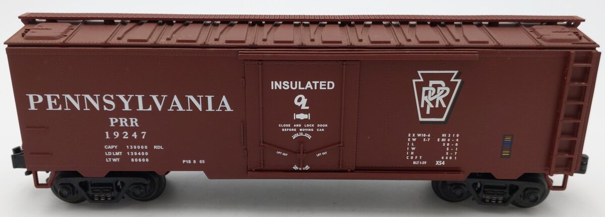 MTH 20-94009 O Pennsylvania Railroad 40' Single Door Reefer Car #19247 EX