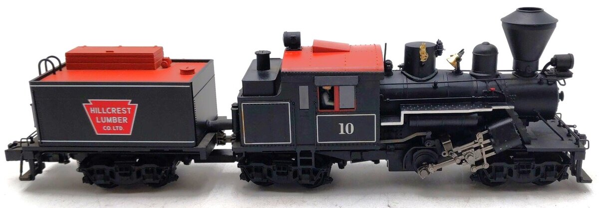 MTH 20-3443-1 O Hillcrest Lumber Climax Steam Engine w/PS3 #10 LN