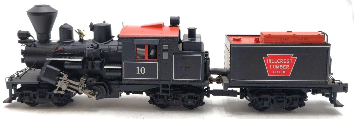 MTH 20-3443-1 O Hillcrest Lumber Climax Steam Engine w/PS3 #10 LN
