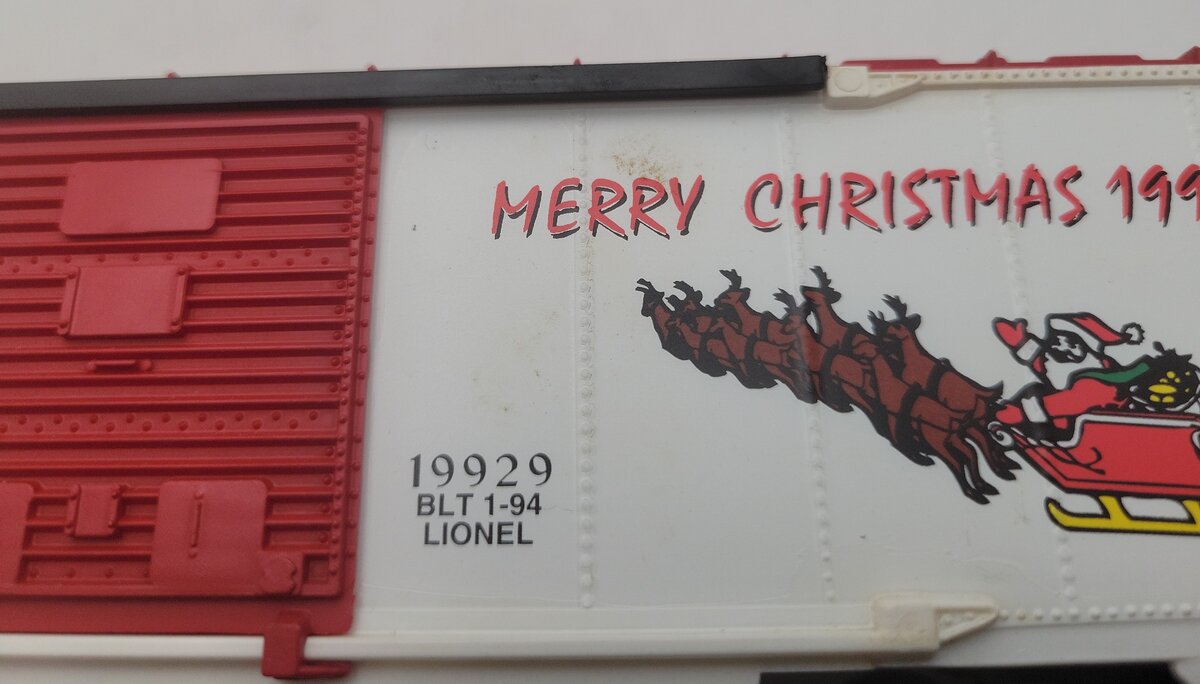 Lionel 6-19929 O Gauge 1994 Christmas Boxcar EX/Box
