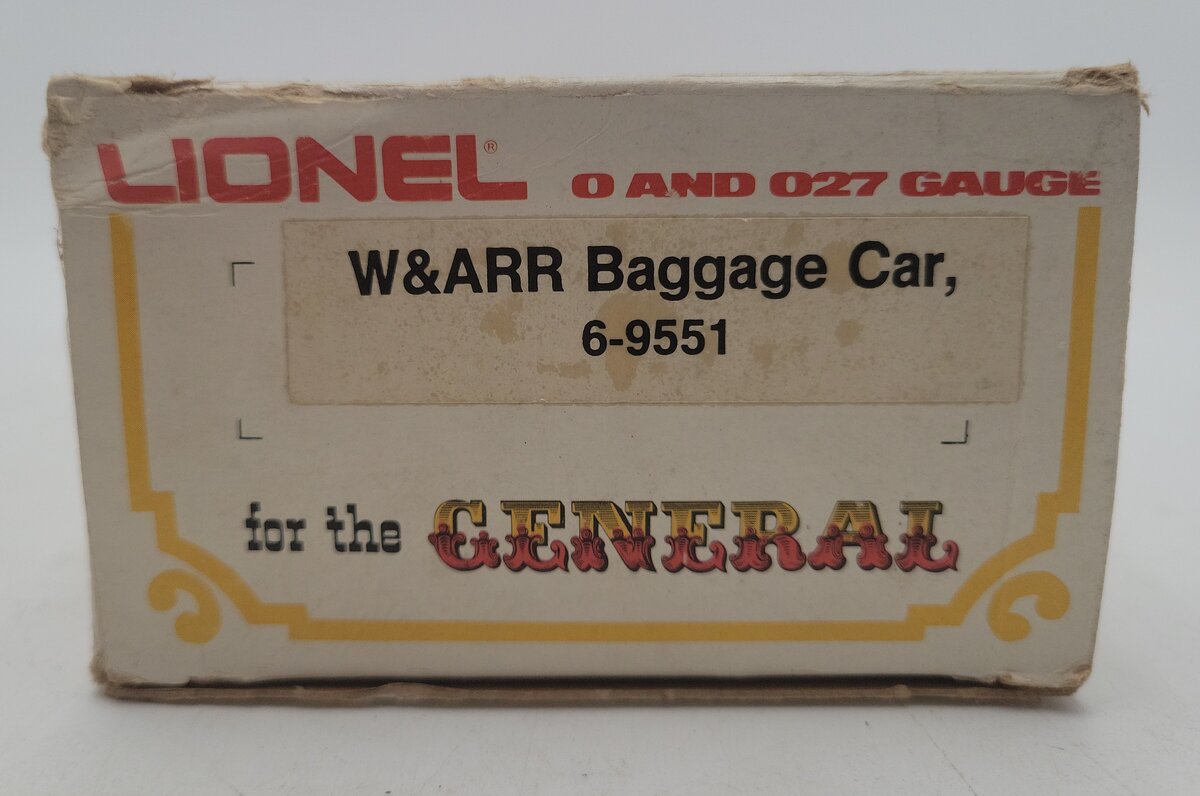 Lionel 6-9551 O Gauge W&ARR US Mail/Baggage Car #9551 EX/Box