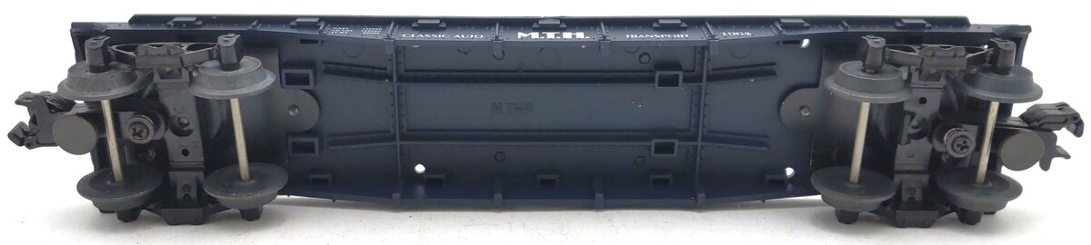 MTH 30-7617 O Gauge MTH Auto Transport Flat Car with 2 Ertl '64 Mustangs EX