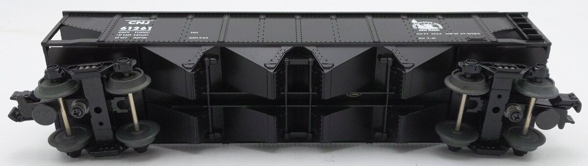 MTH 61261 O Gauge CNJ 4-Bay Hopper w/Coal Load #61261 EX