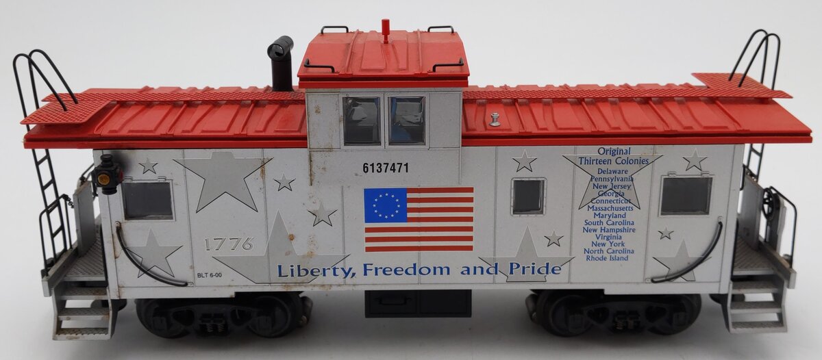 K-Line K613-7471 O 13 Colonies Extended Lighted Caboose #6137471 EX