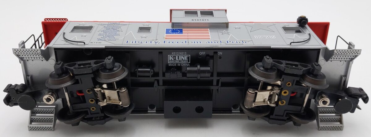 K-Line K613-7471 O 13 Colonies Extended Lighted Caboose #6137471 EX