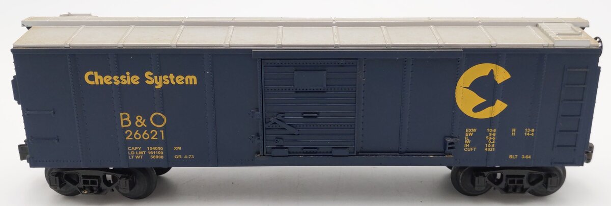MTH 30-7417 O Gauge Chessie System Boxcar #26621 EX