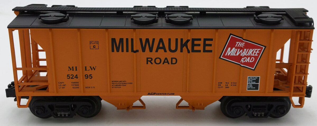 MTH 20-97109 O Gauge Milwaukee Road PS-2 Hopper Car #52495 EX