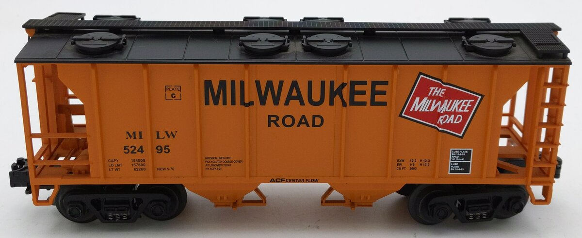 MTH 20-97109 O Gauge Milwaukee Road PS-2 Hopper Car #52495 EX