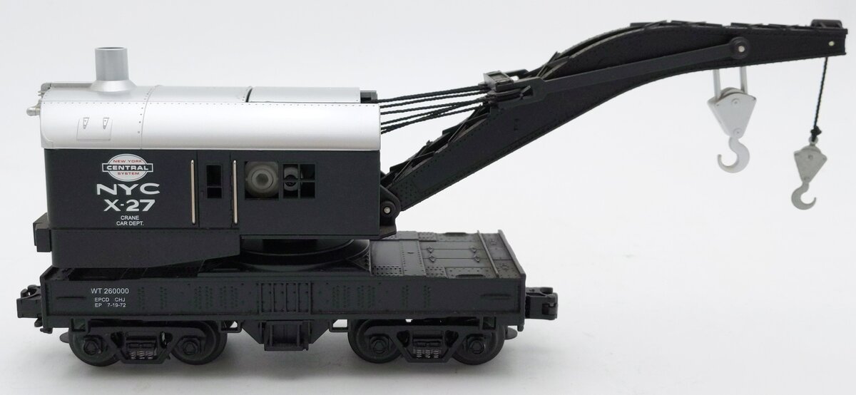 MTH 30-7910 O Gauge New York Central Operating Crane Car X-27 EX