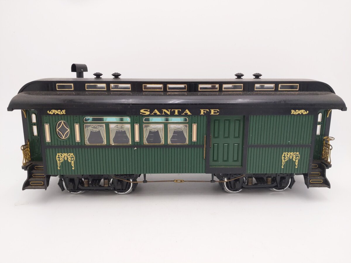 Aristo-Craft 31005 G Scale Santa Fe Sierra Style Passenger Car w/Metal Wheels EX