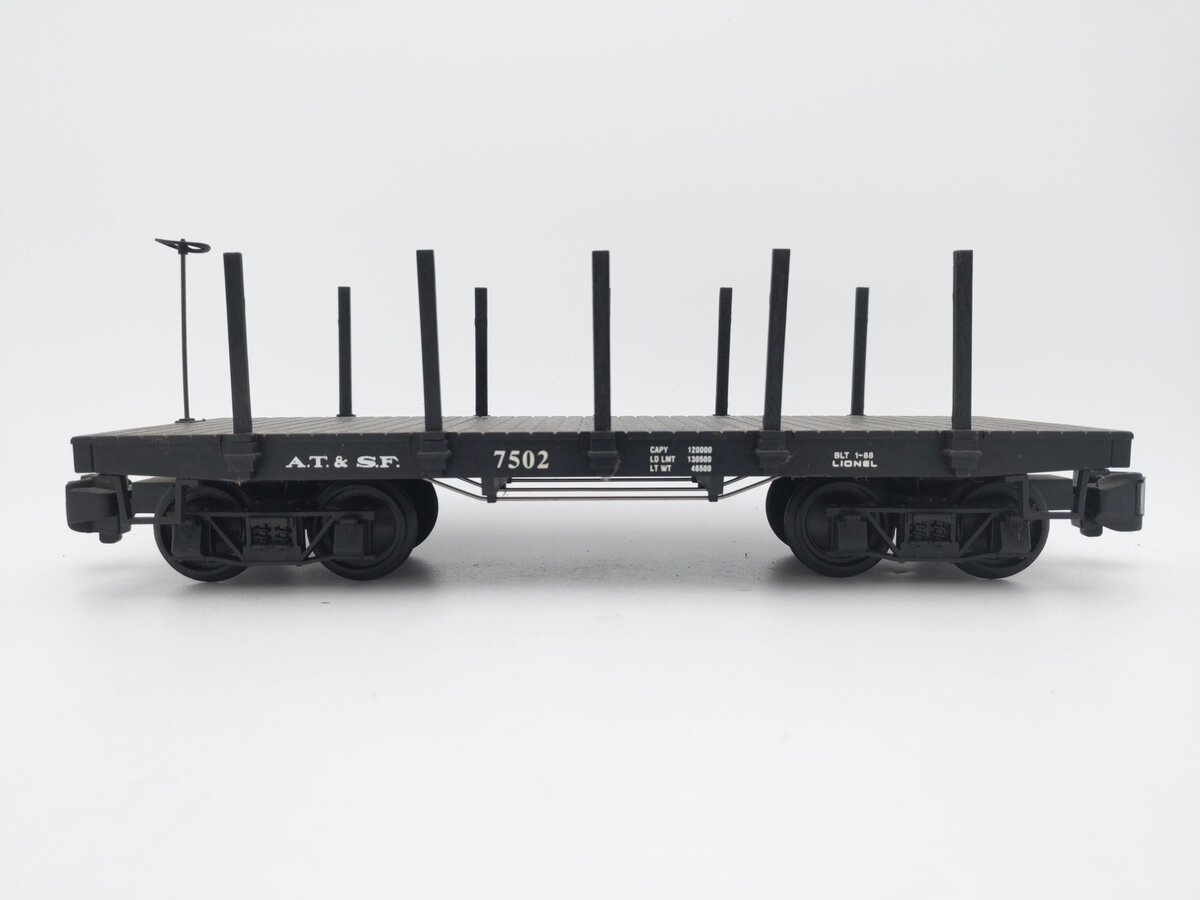 Lionel 8-87502 AT&SF Flatcar #7502 EX