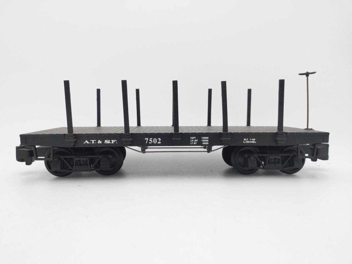 Lionel 8-87502 AT&SF Flatcar #7502 EX