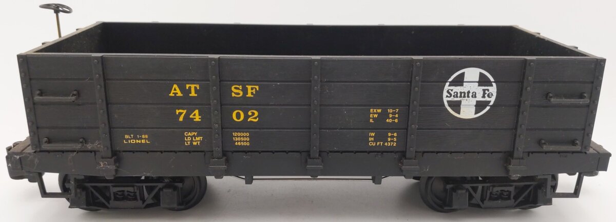 Lionel 8-87402 G Scale AT&SF Gondola #7402 EX