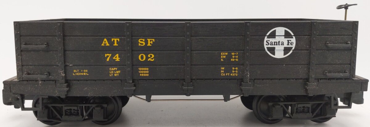 Lionel 8-87402 G Scale AT&SF Gondola #7402 EX