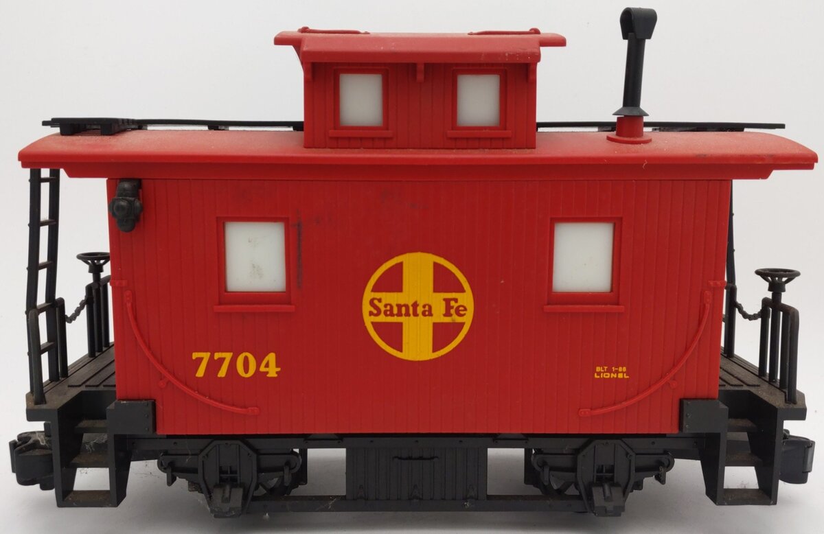 Lionel G Scale Santa Fe Bobber Caboose #7704 EX