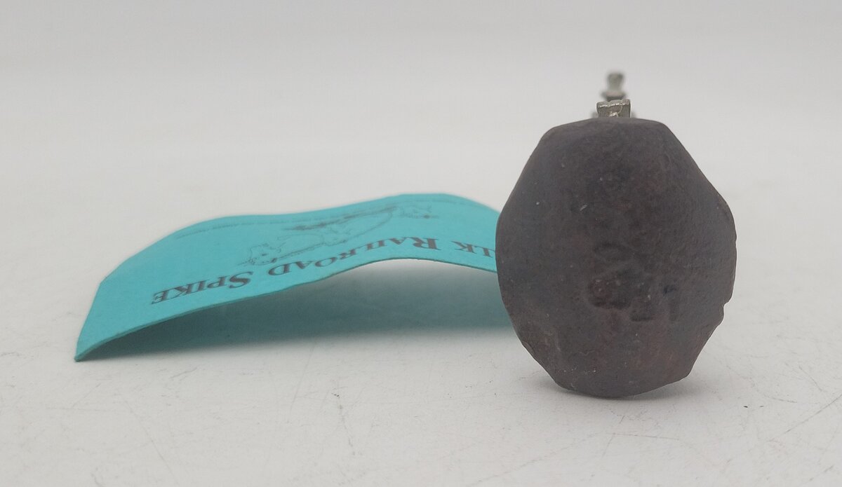 Real Alaskan Railroad Spike w/ Metal Steam Train VG