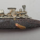 Real Alaskan Railroad Spike w/ Metal Steam Train VG