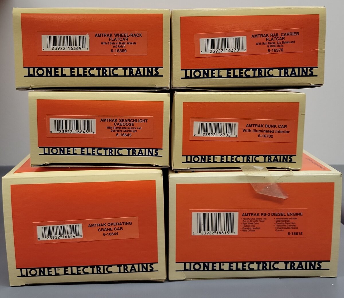 Lionel 6-11723 O Gauge Amtrak Work Train Diesel Train Set VG/Box