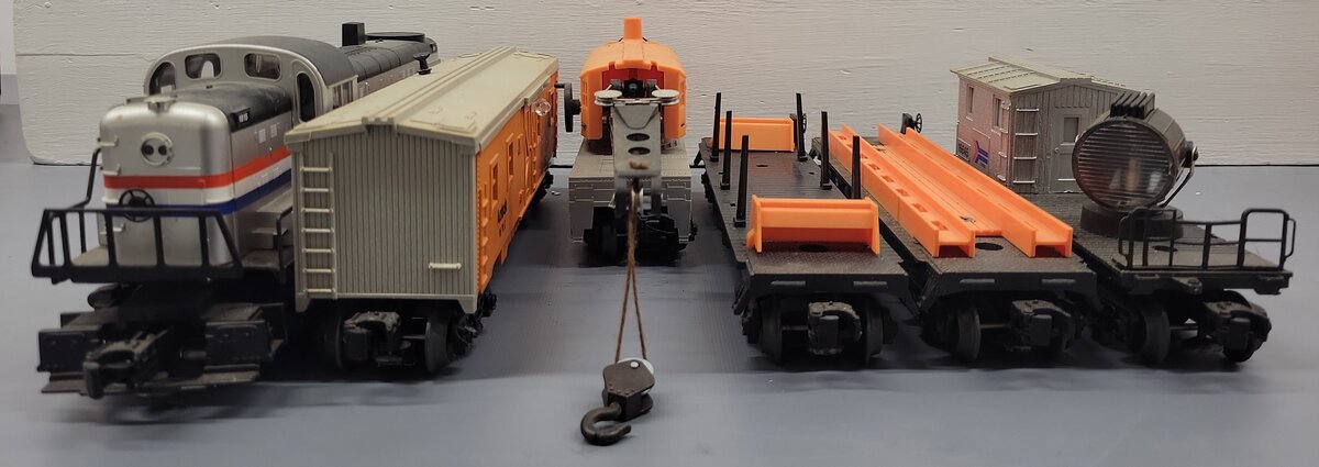 Lionel 6-11723 O Gauge Amtrak Work Train Diesel Train Set VG/Box