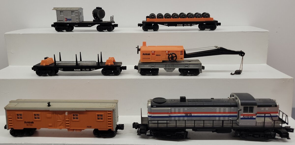 Lionel 6-11723 O Gauge Amtrak Work Train Diesel Train Set VG/Box