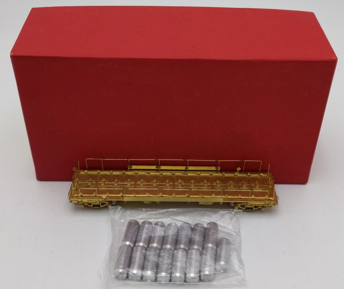 FM Models HO Scale BRASS ACF Chlorine Tank Flatcar - Unpainted EX/Box