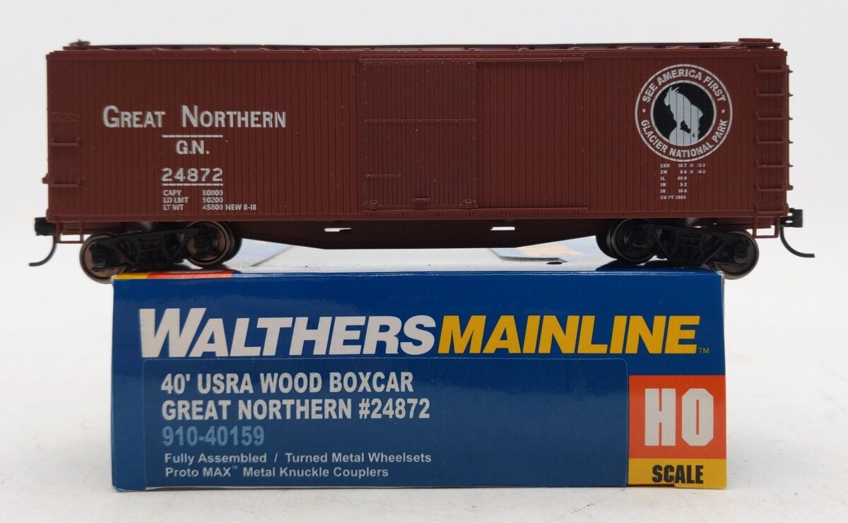 Walthers 910-40159 HO Scale Great Northern USRA Wood Boxcar #24872 LN/Box