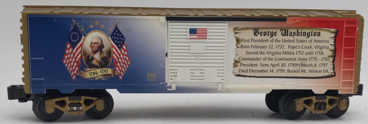 Lionel 6-39337 O Gauge George Washington Boxcar EX/Box