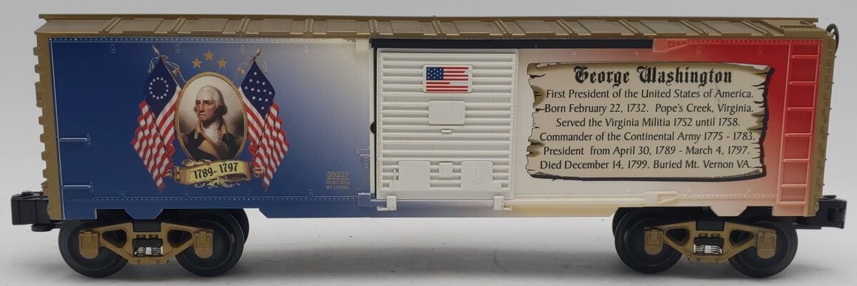 Lionel 6-39337 O Gauge George Washington Boxcar EX/Box
