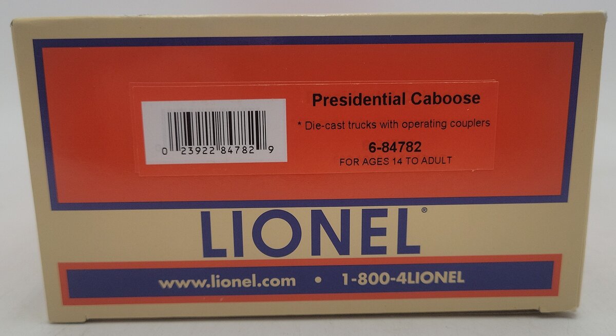Lionel 6-84782 O Gauge Presidential Caboose #1789 EX/Box