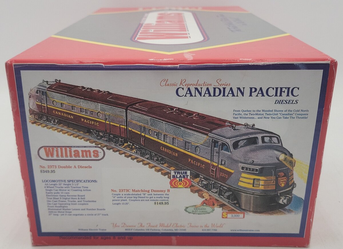 Williams 2373 Canadian Pacific F-3 AA Diesel Locomotive Set EX/Box