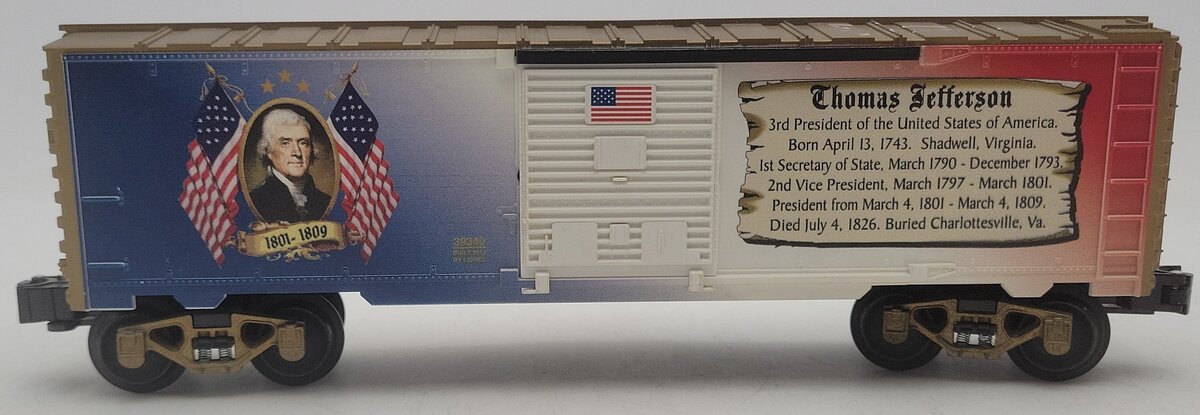 Lionel 6-39340 O Gauge U.S. Made Thomas Jefferson Presidential Boxcar EX/Box