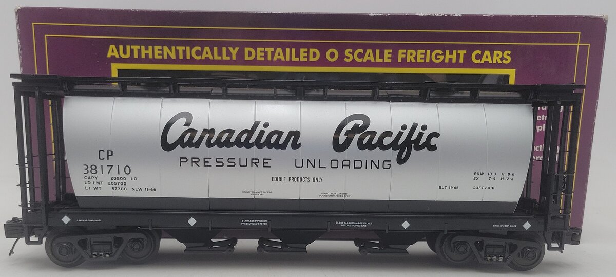 MTH 20-97604 Canadian Pacific 3-Bay Cylindrical Hopper Car EX/Box