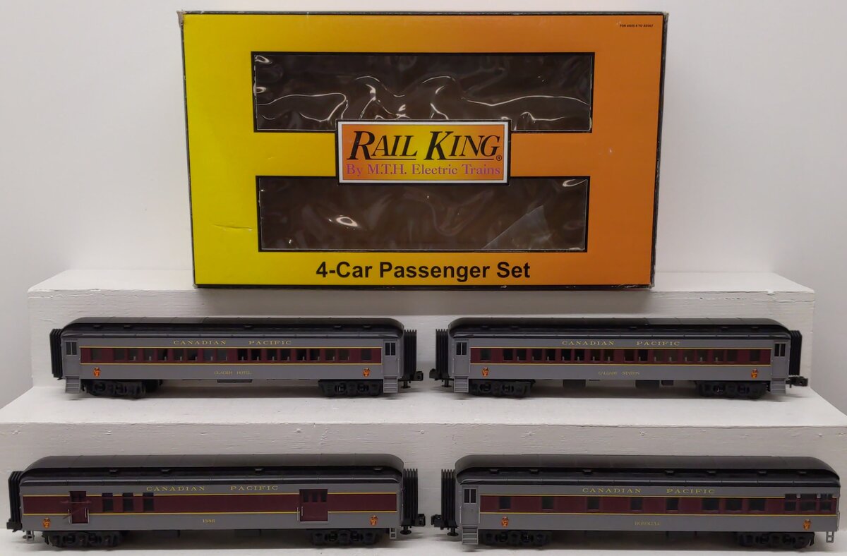 MTH 30-6973 O Canadian Pacific RailKing 60' Madison Passenger Car Set (Set of 4) EX/Box