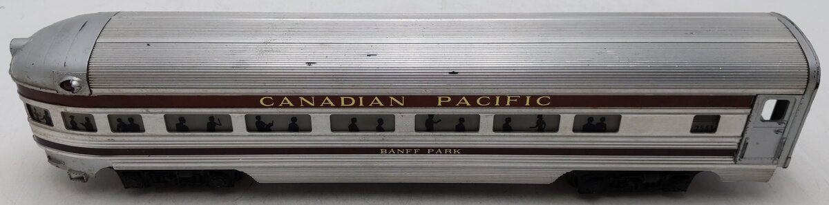 Lionel 2551 Vintage O Canadian Pacific Banff Park Aluminum Observation Car VG