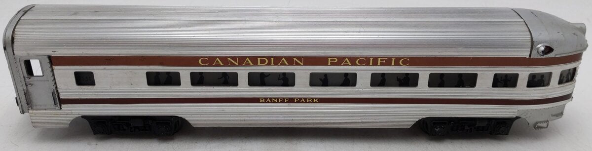 Lionel 2551 Vintage O Canadian Pacific Banff Park Aluminum Observation Car VG