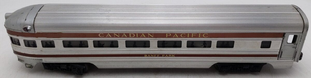 Lionel 2551 Vintage O Canadian Pacific Banff Park Aluminum Observation Car VG