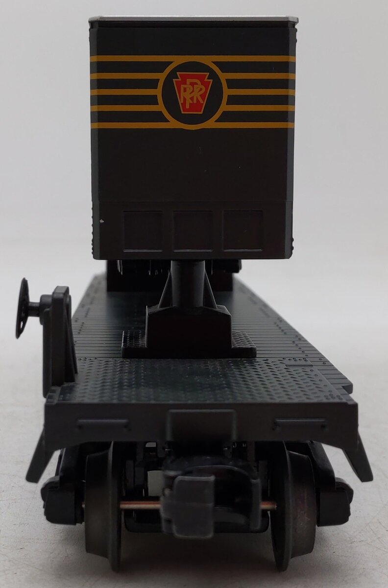 MTH 30-76191 O Gauge Pennsylvania Railroad Flatcar with Trailer EX/Box