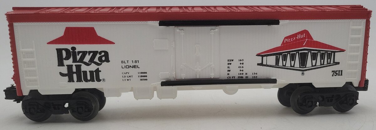 Lionel 6-7511 O Gauge Pizza Hut Refrigerator Car EX