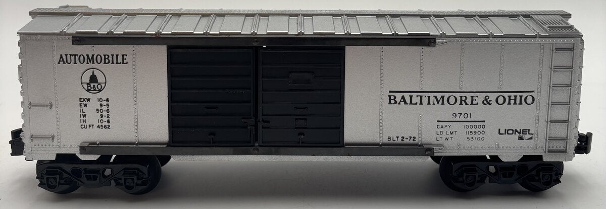 Lionel 6-9701 O Gauge Baltimore & Ohio Double Door Automobile Boxcar EX/Box