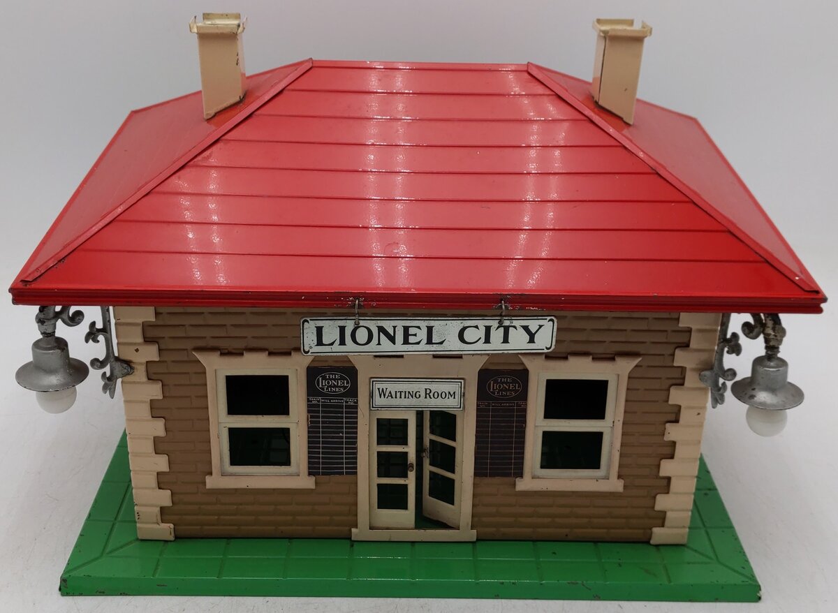 MTH 11-90062 Lionel Tinplate No. 134 Lionel City Station with Train Stop VG