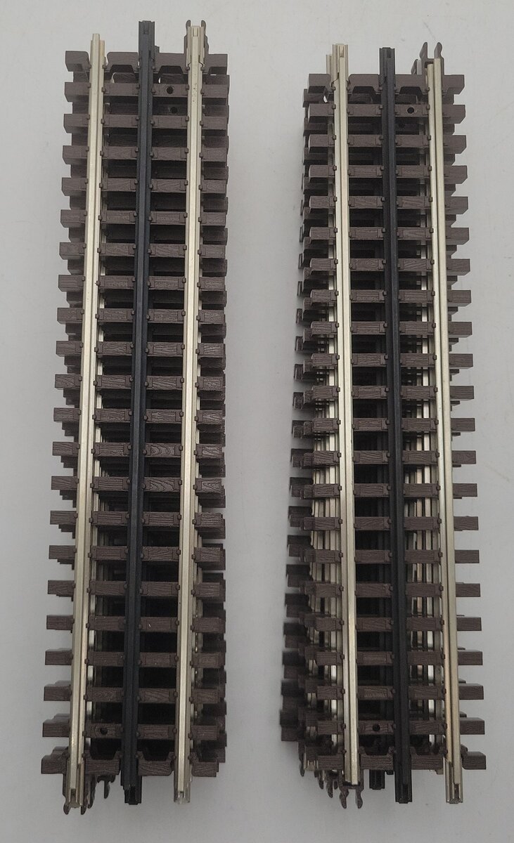 Atlas 6050 O Nickel Silver 10" Straight Track with Brown Ties (11) EX
