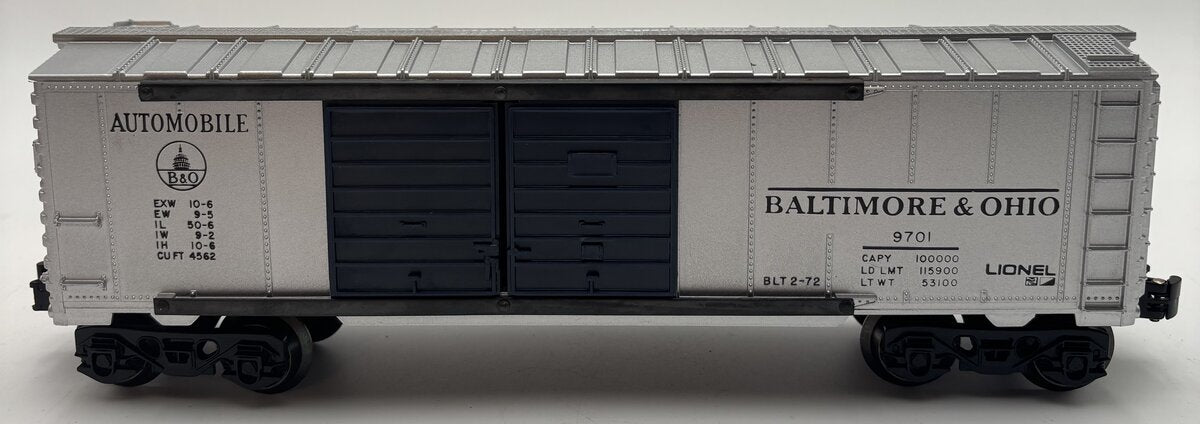 Lionel 6-9701 O Gauge Baltimore & Ohio Double Door Automobile Boxcar EX/Box