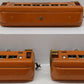 MTH 10-8042 O Orange 710 Series Passenger Car Set (Set of 3) VG