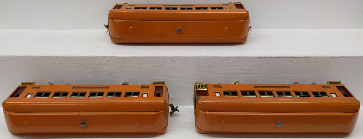 MTH 10-8042 O Orange 710 Series Passenger Car Set (Set of 3) VG